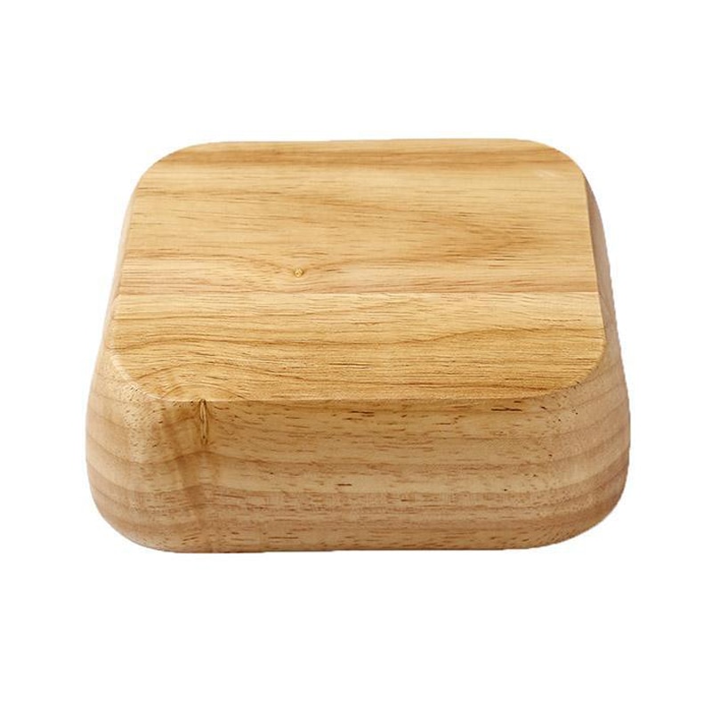 Square Wood Bowl 4 Sizes Salad Bowl Set Large Small Wooden Plate Snack Dessert Serving Dishes Food Container Wooden Tableware (11)